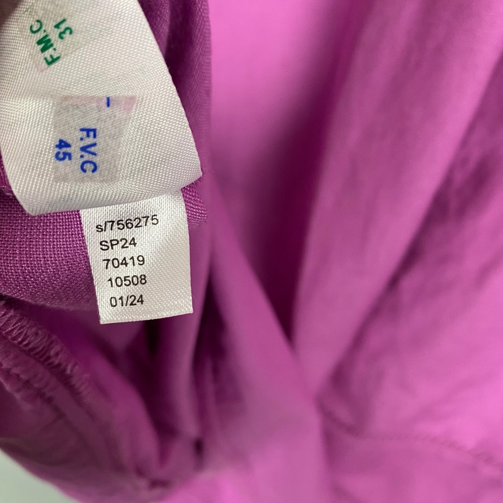 LOFT Linen Blend Ladder Stitch Pocket Shift Dress Womens Small Lavender‎ - Picture 6 of 8